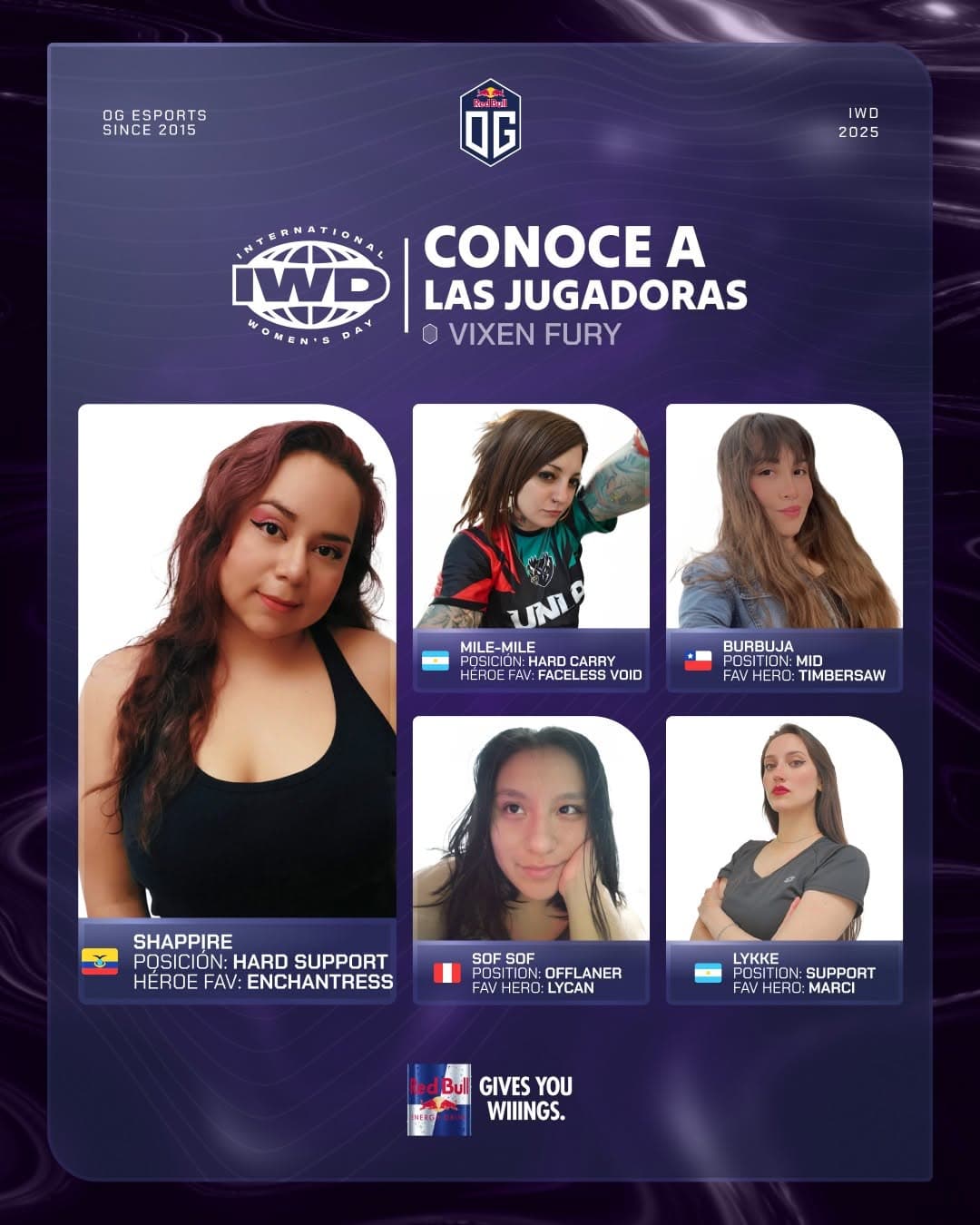 Vixen Fury roster — Four Teams, One Cause