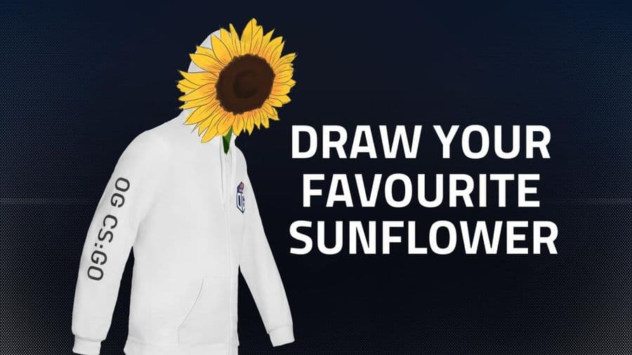 OG Esports drawing contest: draw your favourite sunflower