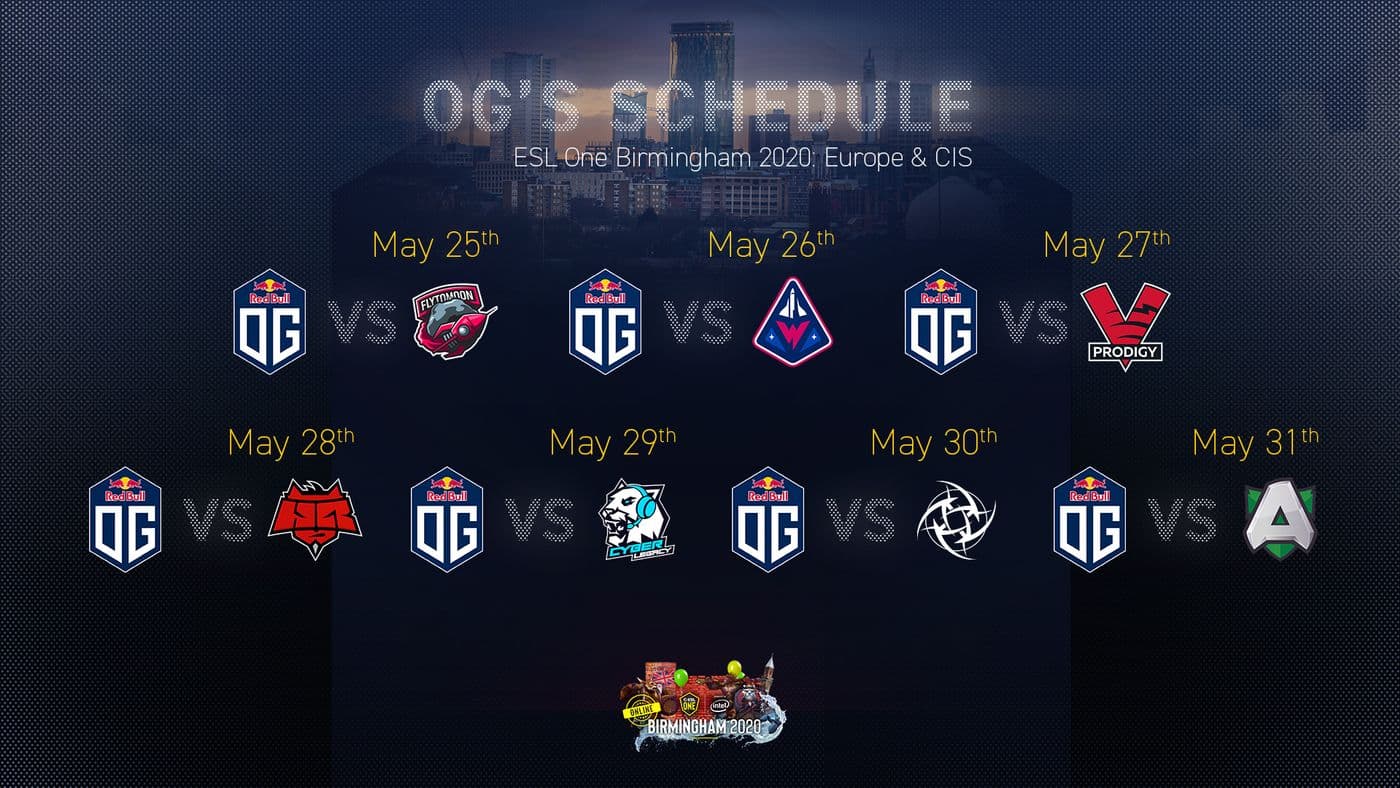OG schedule ESL Birmingham